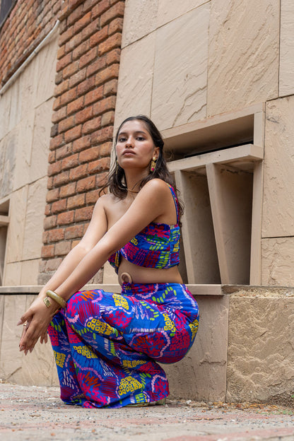 Code White Delta Pixie Co-ord Set, luxury crepe pants and draped Pixie top - view 2