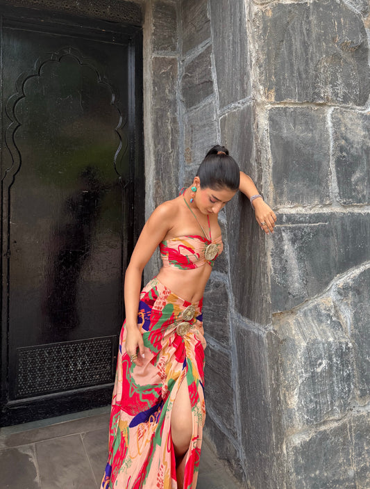 Yukti Chugh In Zaria Draped Set