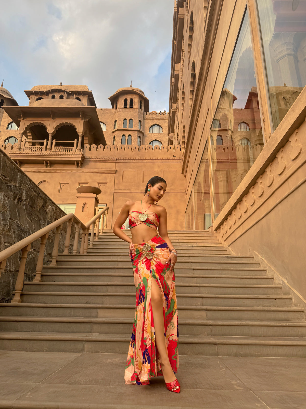 Yukti Chugh In Zaria Draped Set