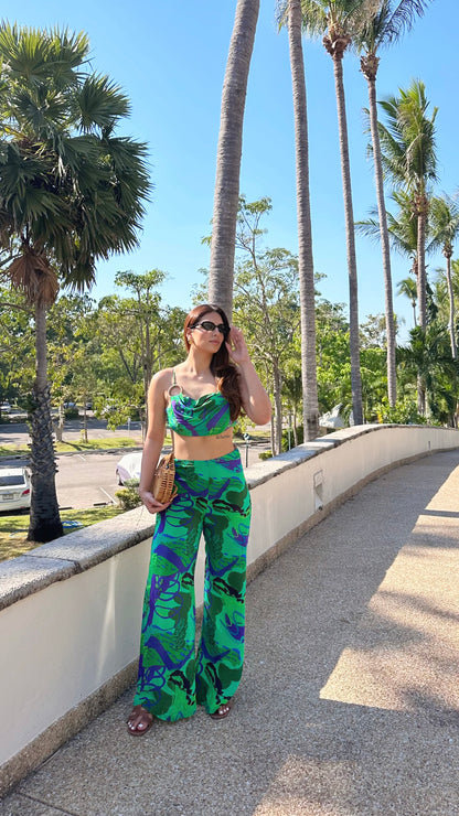 Jessie Monga wearing Code White Delta Eden Co-ord Set with cowl-neck top and loop pants - view 4