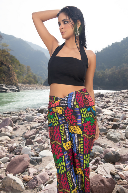 Code White Olio Pants, V-shaped waistline with asymmetric flap in glazed cotton - view 3