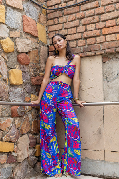 Code White Delta Pixie Co-ord Set, luxury crepe pants and draped Pixie top