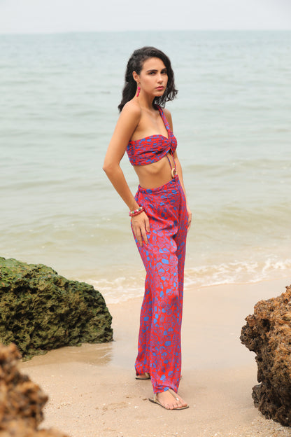 Code White Pixie Draped Top 2.0, ruched asymmetric neckline in soft chinon - view 3